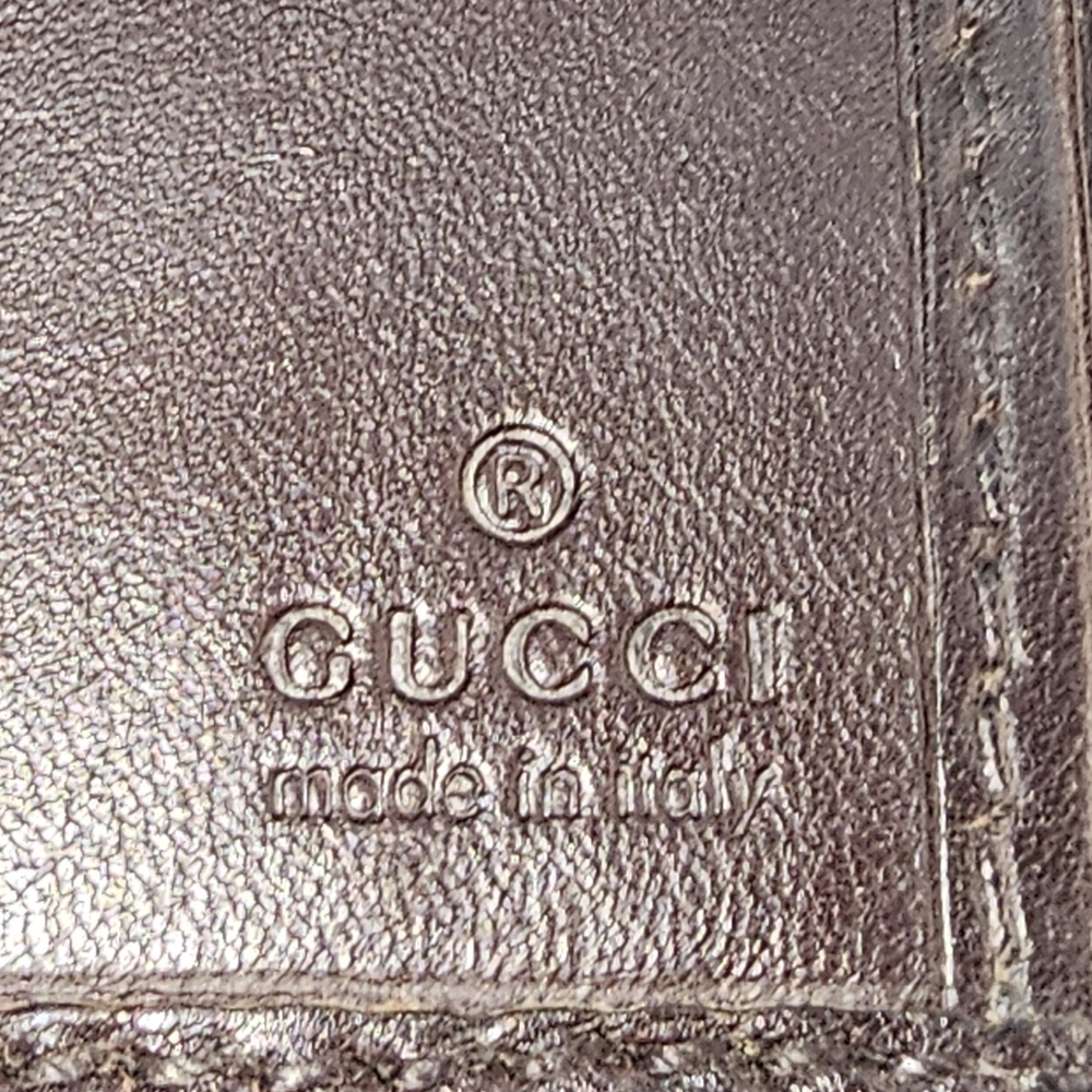 Gucci Guccissima‎ GG Long Wallet Handbag Leather Wristlet Crossbody - Picture 5 of 7